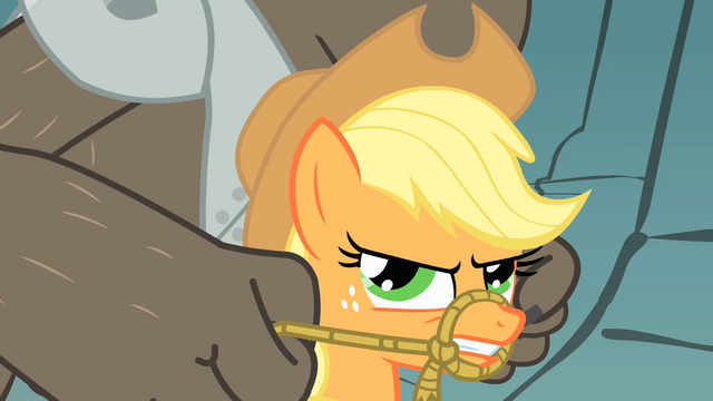 File:Applejack serious face S01E19.png