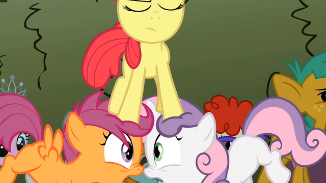 File:Apple Bloom stomping on her friends S2E01.png