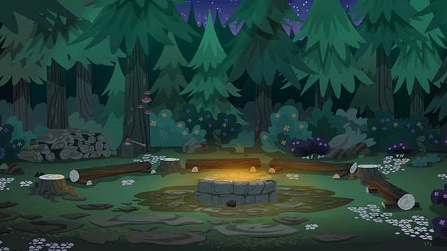 File:Legend of Everfree background asset - Camp Everfree campfire.png