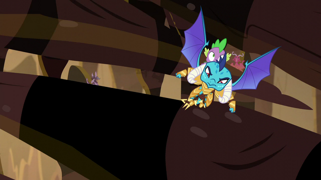 File:Spike and Ember swerve through the spikes S6E5.png