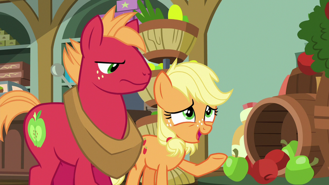 File:Young Applejack "what with all the blight" S6E23.png