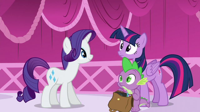 File:Rarity, Spike, and Twilight hear Discord S5E22.png