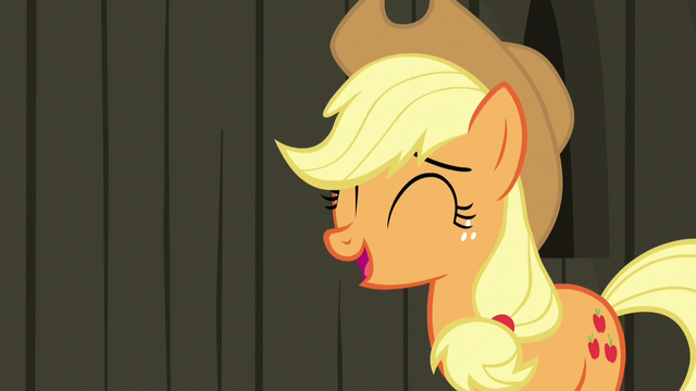 File:Applejack laughing at Pinkie Pie S7E11.png