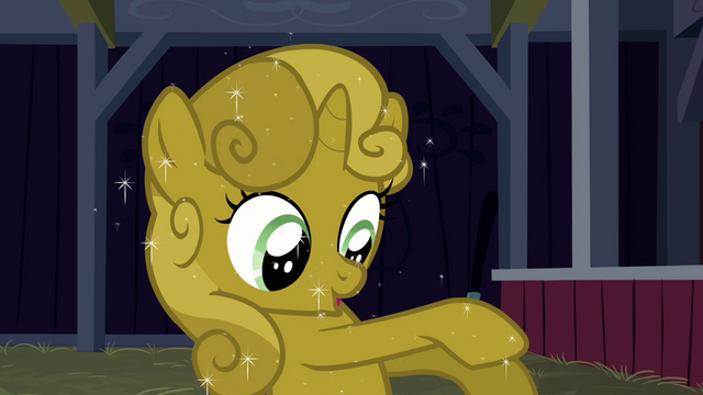 File:Sweetie Belle covered by luster dust S3E04.png