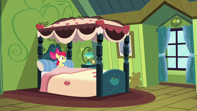File:Apple Bloom lying in her bed after waking up S5E4.png