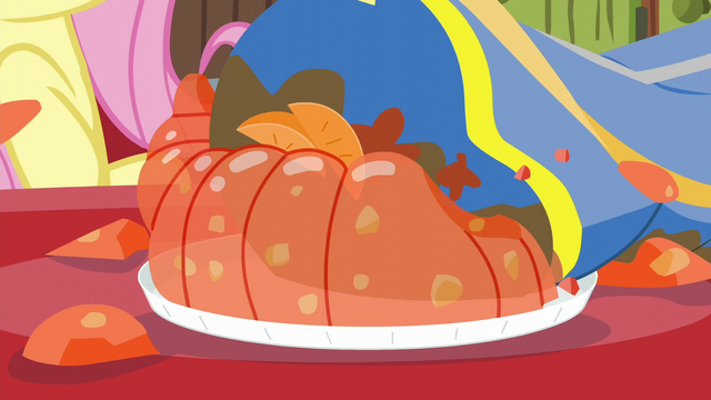 File:Zephyr's duffel bag squashes Fluttershy's gelatin S6E11.png