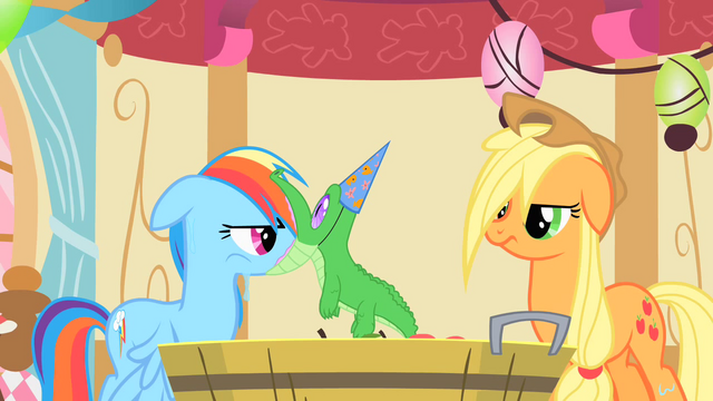 File:Rainbow Dash gets her surprise S1E25.png