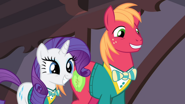 File:Rarity and Big McIntosh grinning S4E14.png
