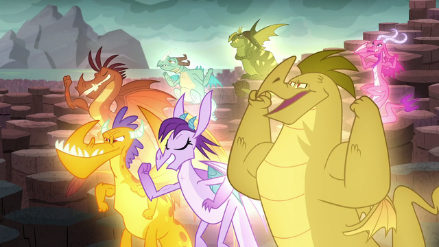 File:The dragons cheering S6E5.png