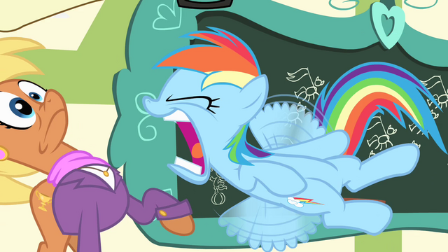 File:Rainbow Dash interrupts Ms. Harshwhinny S4E05.png