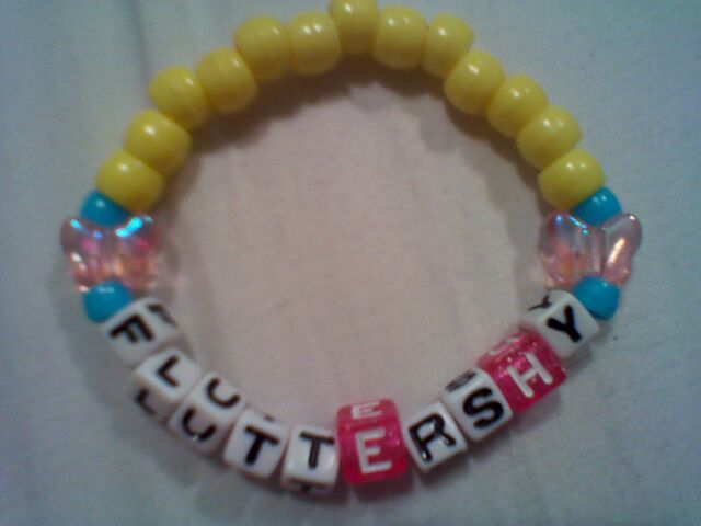 File:FANMADE Fluttershy bracelet.jpg