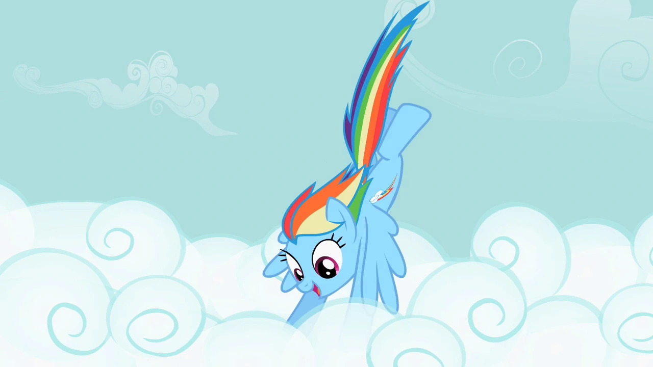 Image - Rainbow Dash diving into the clouds S2E08.png | My Little Pony ...