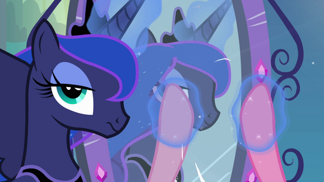 File:Luna pulls Pinkie's hoof off the mirror EG.png