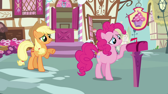 File:Applejack 'Rainbow Dash hasn't even been gone twenty-four hours yet' S3E07.png