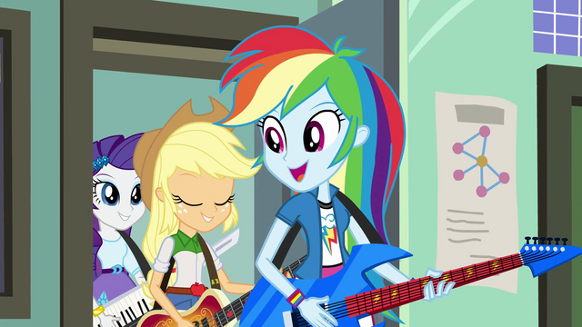 File:The Rainbooms entering the science lab EG3.png