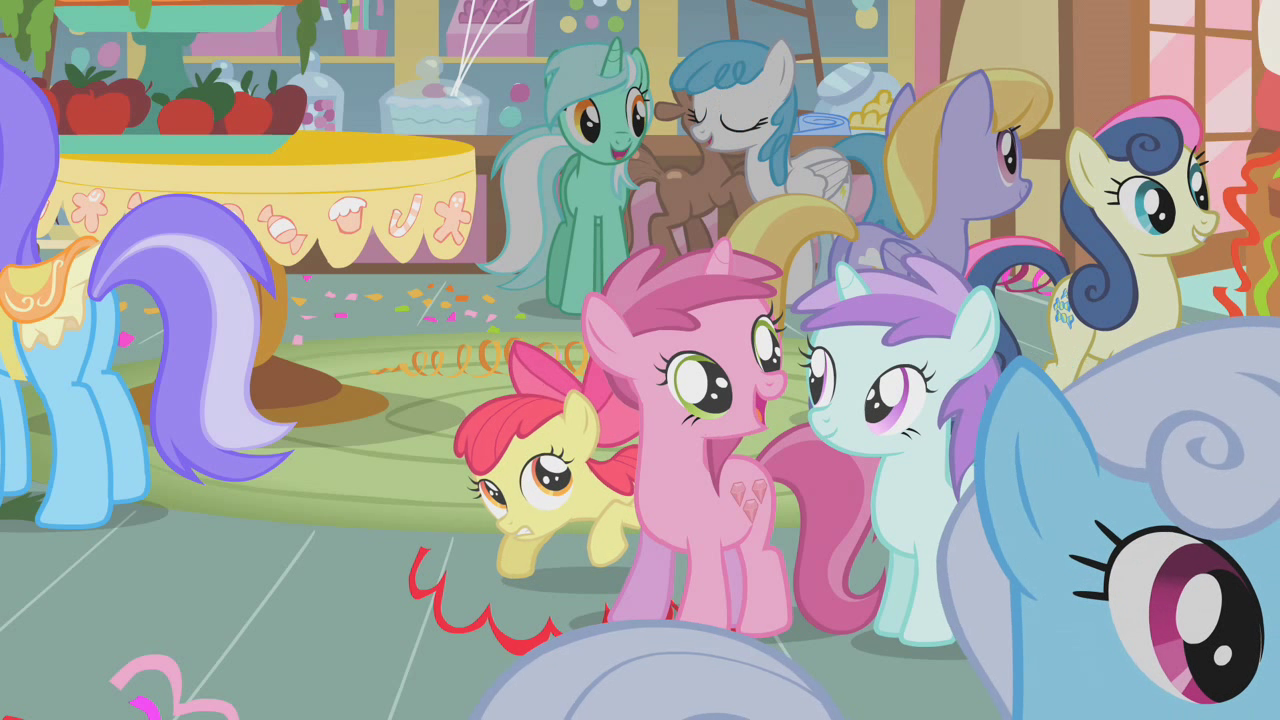 Image Apple Bloom Hiding Behind Ruby Pinch S1e12 Png