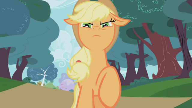 File:Applejack serious face S01E04.png