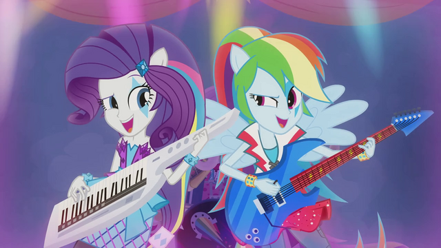 File:Rarity and Rainbow Dash rocking out EG2.png
