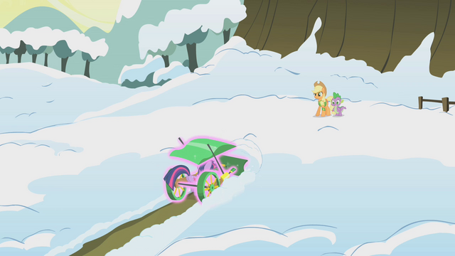 File:Twilight plowing toward Applejack and Spike S1E11.png