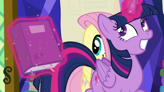 File:Twilight giddily trots past Fluttershy S5E23.png