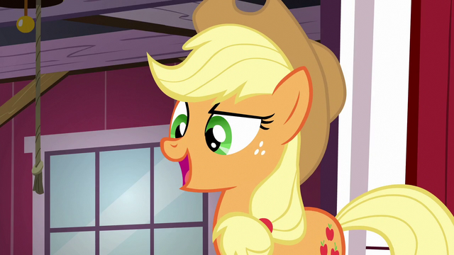 File:Applejack dismissive "fastest?" S6E14.png
