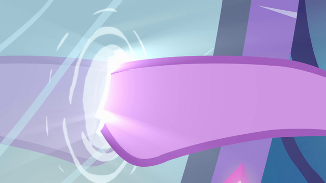 File:Twilight putting her hoof into the mirror EG.png