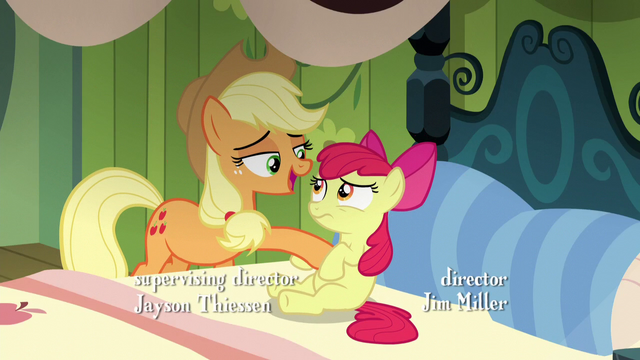 File:Applejack prevents Apple Bloom from rising up S5E04.png
