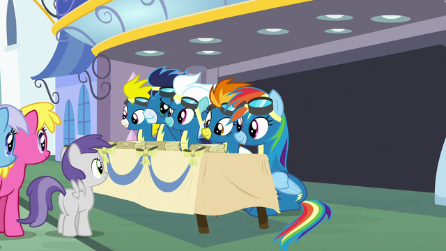 File:The Wonderbolts at an autograph signing S7E7.png