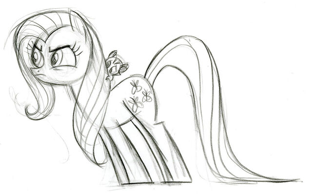 File:Fluttershy TheStare Sketch.jpg
