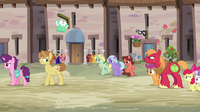 File:Sugar Belle and Feather walk away from Big Mac and CMCs S7E8.png