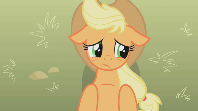 File:Applejack sad S01E04.png