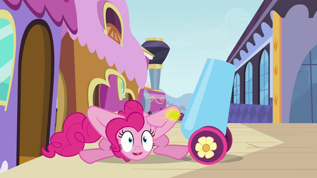 File:Pinkie with her party cannon S3E01.png