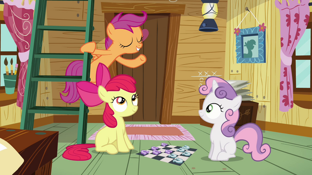 File:Scootaloo goes up to the ladder S3E06.png