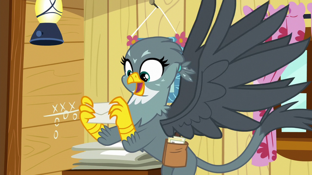 File:Gabby holding Gilda's letter to Rainbow Dash S6E19.png