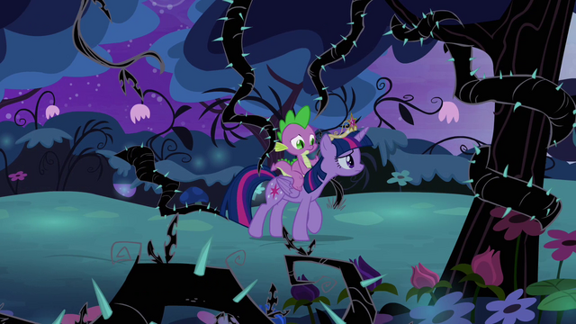 File:Twilight and Spike "are we there yet?" S4E02.png