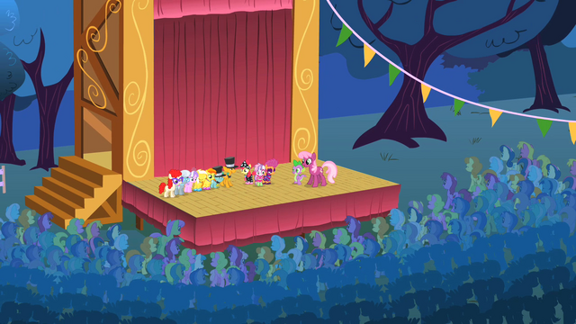 File:Cheerilee and all the participants onstage S1E18.png