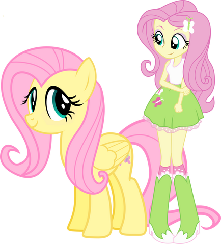 File:Fluttershy and fluttershy by hampshireukbrony.png