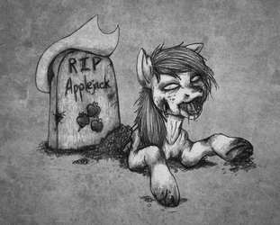 Zombie applejack by aisu isme-d4m1fft