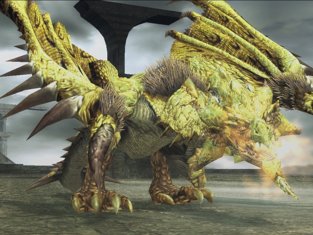 gold rathian statue