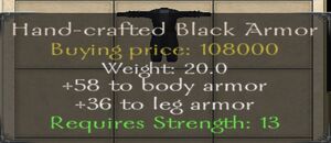 Hand-crafted Black Armor