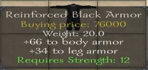 Reinforced Black Armor
