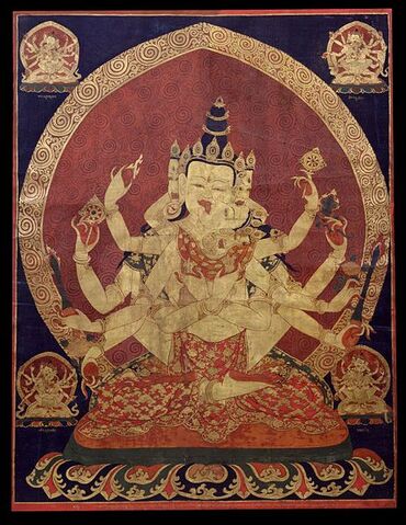 File:463px-17th century Central Tibeten thanka of Guhyasamaja Akshobhyavajra, Rubin Museum of Art.jpg