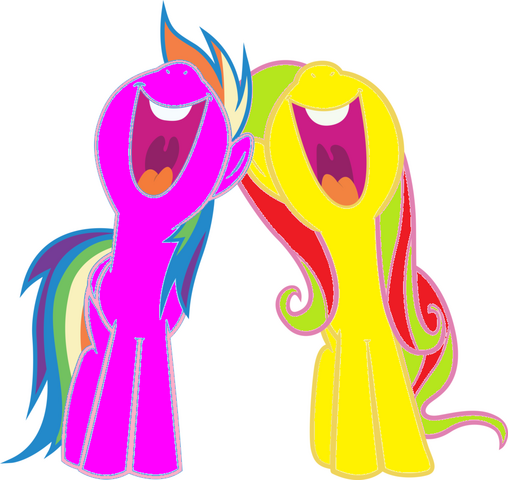 Archivo:Rainbow dash and fluttershy singing vector by quanno3-d4gom5i.png