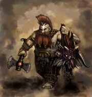 Dwarf Holding Head
