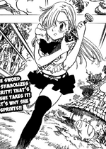 Elizabeth taking Liz sword