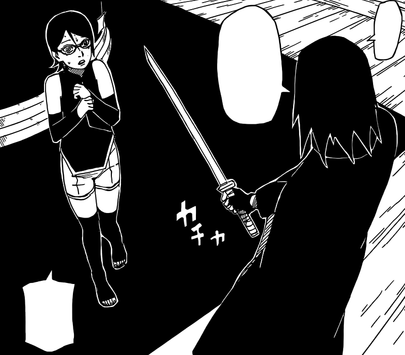 Resultado de imagem para sasuke tenta matar sarada