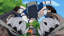 Sasuke saves naruto