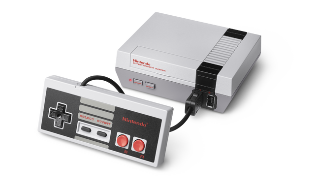 File:Nintendo Entertainment System NES Classic Edition (Nintendo Classic Mini Nintendo Entertainment System) & Controller - Shadow.png