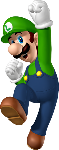 File:Jumping Luigi Artwork - New Super Mario Bros.png