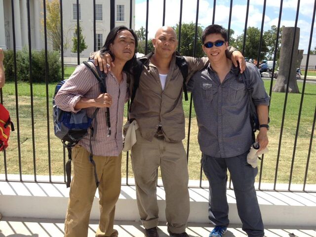 File:OHF- Unknown, Brett Chan (middle) and other unknown bomber set pic.jpg